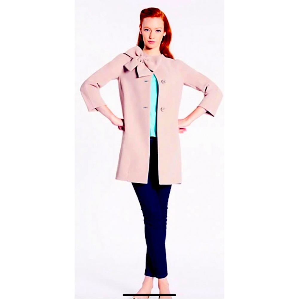 Kate Spade Dorothy Bow Coat, Size 4